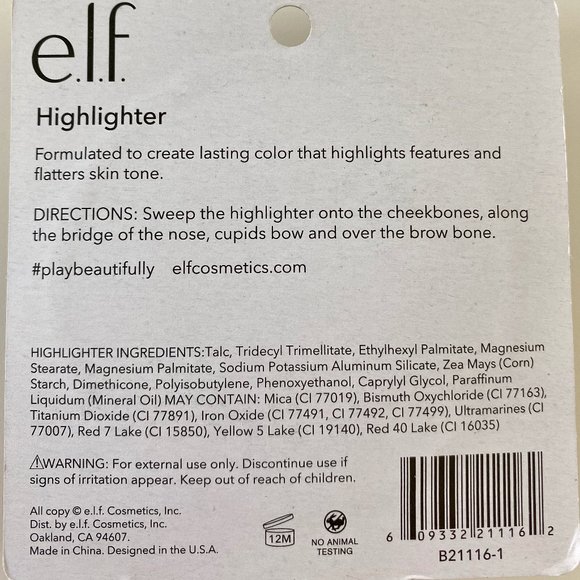 e.l.f. Highlighter ⎜ White Pearl  ⎜ NIB - Picture 2 of 2